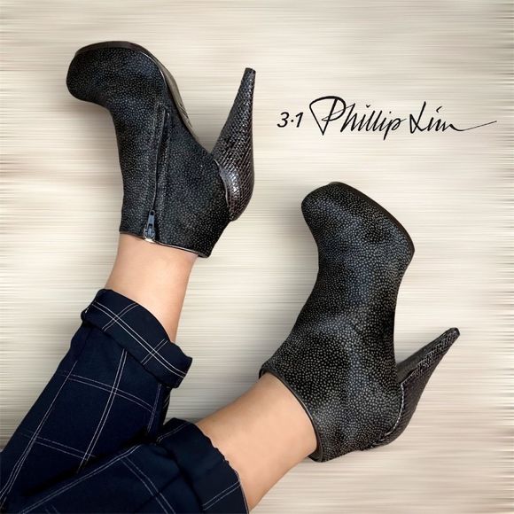 3.1 Phillip Lim Pony Hair and Snake Skin Boots - Picture 2 of 15